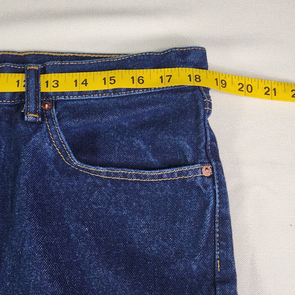 Levis 505 Regular Fit Jeans Mens 36x30 Dark Wash Straight Leg Blue Denim - Picture 6 of 14